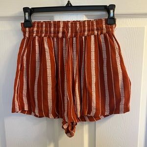 Garage Flowy Striped Shorts